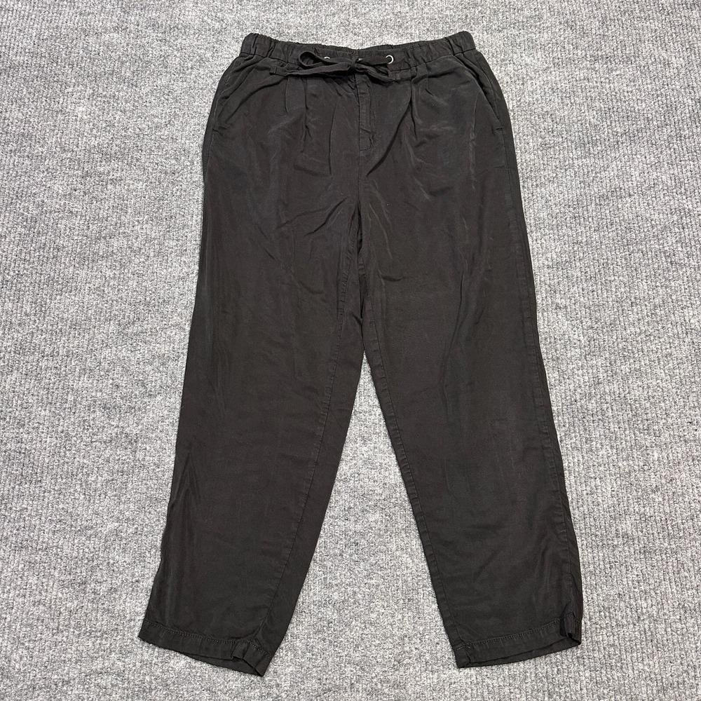 American Eagle Womens Black Jogger Pants Size 8 Regular High Rise Draw String